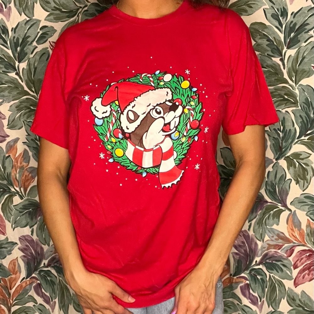 Red Christmas Themed Buckees T-Shirt